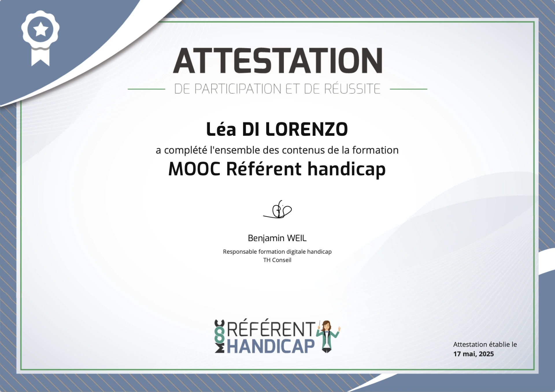 Léa DI LORENZO - DIGITEA - CENTRE DE FORMATION - Référent Handicap - Moselle Forbach